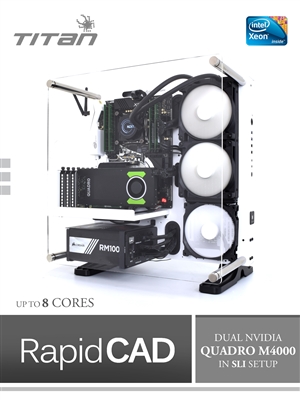 X199 RapidCAD - Intel Xeon E5 1600 V4 Broadwell-EP, CAD/CAM Workstation PC in Nvidia SLI Mode & up to 8 Cores