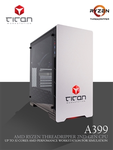Titan A399 - 2nd Gen  AMD RYZEN Threadripper - 3D Rendering Workstation PC - up to 32 cores