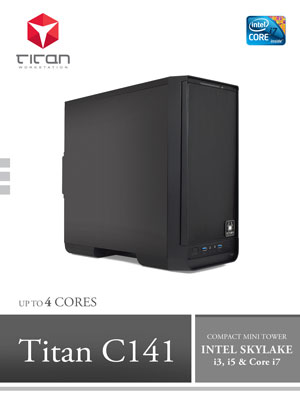 Titan C141 - Intel Core Kaby Lake Series Compact Mini Tower Workstation PC up to 4 cores