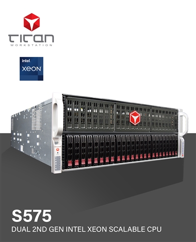 Titan S575 - Dual 2nd Gen Intel Xeon Scalable CPUs + 10x GPUs Server PC for AI / Deep Learning HPC up to 56 Cores - Supermicro 4029GP-TRT