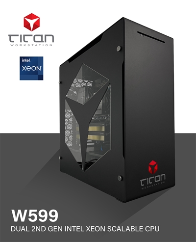 Titan W599 - Dual Intel Xeon Scalable Processors for Heavy Computing Workstation PC up to 56 cores