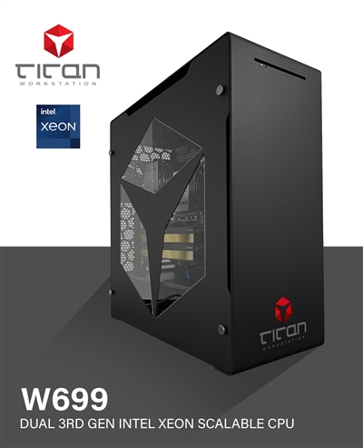 Titan W699 - Dual 3rd Gen Intel Xeon Scalable Processors Workstation PC up to 80 cores